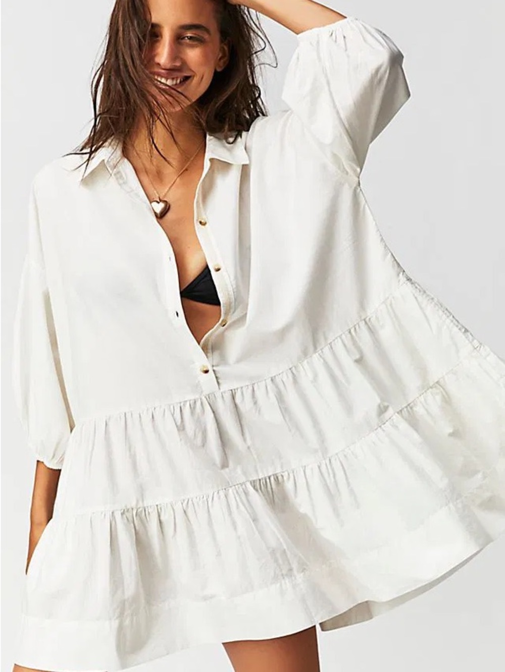 Free People Misha Dress in White XS